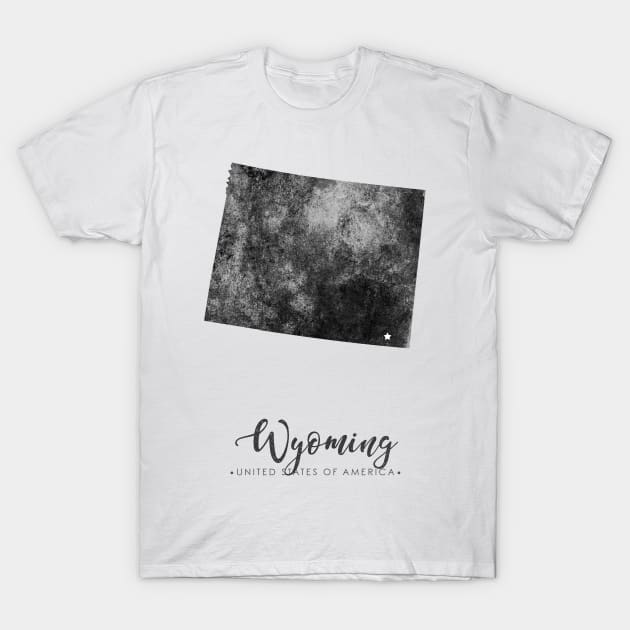 Wyoming state map T-Shirt by StudioGrafiikka